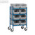 fetra Beistellwagen mit 8 Kästen, blau/grau, 51 x 113 x 74 cm, bis 250kg, 32931