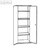 Hartnagel Stahl-Flügeltürenschrank, 4 Böden, H195 x T50 cm, lichtgrau, 2292: Produktabbildung 3