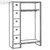 Hartnagel Stahl-Garderobe, 5-türig, 2 Böden, 180x50x122 cm, lichtgrau, 905SZ0101: Produktabbildung 2