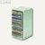 Fellowes CD/DVD-Box f&uuml;r 20 CD/DVDs im Jewel Case, silber-metallic, 98286