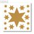 Herma Fensterbild, 30x30cm, Weihn.beglim., Sternengruppe gold, 5x1 Bl., 5962