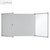 Hebel Vitrinen-Pinnboard, 100x150 cm, 18x DIN A4, grau, 6358084