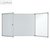 Hebel Vitrinen-Whiteboard, 100x150 cm, 18x DIN A4, grau, 6354084