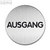 Durable Edelstahl-Piktogramm "Ausgang", Ø 83mm, 2 Stück, 4926-61