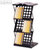 Holtz klapp-/faltbarer Prospektständer f. 3x2 A4 m. Ablegetisch & Koffer, 00204