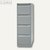 H&auml;ngeregistraturschrank einbahnig DIN A4, 4 Sch&uuml;be, H1321xB413xT622, silber 3643