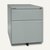 Rollcontainer, durchgehende Front, H519mm, T565mm, 1 Schub+HR, silber OBA59M2EHT