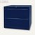 Hängeregistraturschrank, 2 Schübe, doppelbahnig DIN A4, oxfordblau, DF2-839