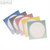 Compucessory CD-Hüllen aus Papier, weiß mit farbigem Rand, 126x126mm, 50er Pac