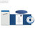 Exacompta Bewerbungsmappe inkl. Software, Leinenstruktur blau, 3er Pack, 29302SB