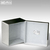 Philippi Aufbewahrungsbox Cube, 10x10x5.6cm, Nickel poliert mit Innenauskleidung: Produktabbildung 3