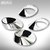 Serviettenringe SWIRL, 60 x 20 mm, 4er-Set, versilbert: Produktabbildung 1