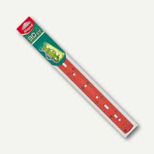 Lochlineal, Millimeter-und 0.5mm Einteilung, rot-transparent, 146103, 2446-14610