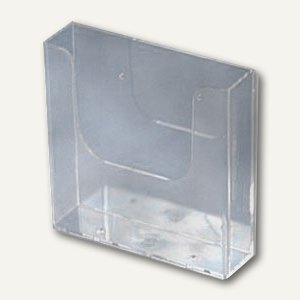 Fluhr Prospekthalter DIN A5, zur Wandbefestigung, Acryl klar, 10er Pack, PW15-P
