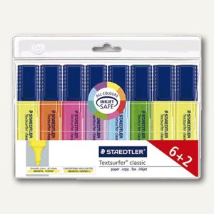 Staedtler Textmarker Textsurfer© classic 364, 8 Stifte im Etui, 364A WP8