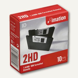 Imation Disketten 3, 5 DS/HD DOS formatiert 1, 44 MB 10er Pack, 12881