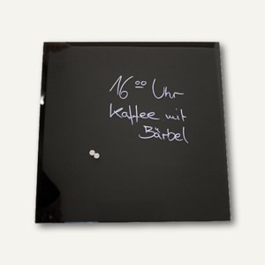 M&M Glas-Magnettafel, schwarz, 35 x 35 cm, 08540401SP