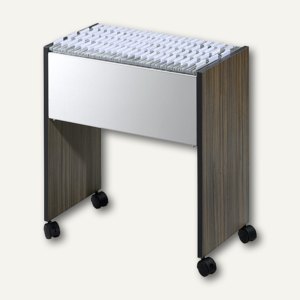 Durable Hängemappenwagen NOVO MILANO 80 S, Edelstahl / braun, 3081-122