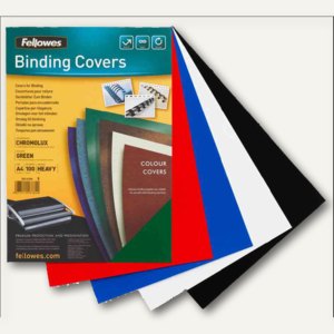 Fellowes Deckblätter Chromolux glänzend, 250 g., DIN A4, weiß, 53780
