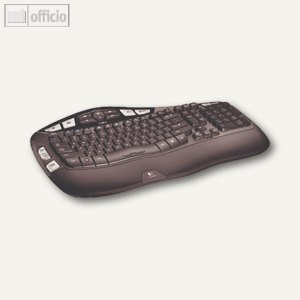 Tastatur K350, schwarz, kabellos, ergonomische Form, 920002001, 920-002001