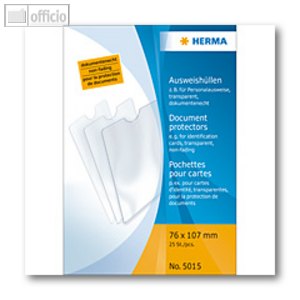 Herma Ausweishüllen 76x107mm für Personalausweise 2 x 25 St., 5015