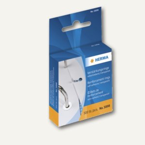 Herma Verstärkungsringe, selbstklebend, ø 12mm, transparent, 5000 St., 5898