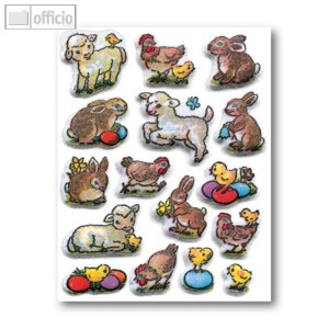 Herma Schmucketiketten MAGIC, Ostern, Puffy Lämmchen, 10 x 1 Blatt, 3856