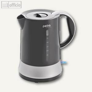 petra-electric Cordless Wasserkocher, 1.7 l, schwarz/silber, 1087010001