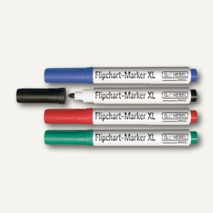 Hebel Flipchart-Marker-Set XL, Rundspitze 2-2, 5 mm, 20 St., sortiert, 6383799