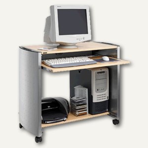 Durable Computertisch Design Line, H820xB985xT440mm, ahorn/silber, 3190120