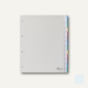 Durable Kunststoffregister DIN A4, 10 tlg., Überbreite, transp., 4 St., 6831-19