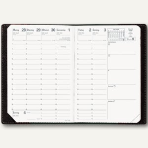 Quo Vadis Lehrerkalender Akademiker Club 10x15cm, 1 Woche/2 Seiten, schw, 28077Q