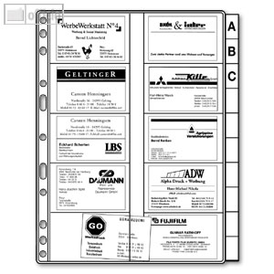 Veloflex Visitenkartenregister, A4, PP, transparent, 10tlg., 5 Stück, 5341100