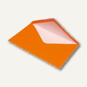 Versandtaschen DIN C5 mit Seidenfutter, nassklebend, orange gerippt, 100 Stück