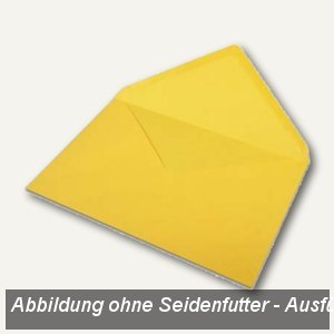 Versandtaschen DIN C5 mit Seidenfutter, nassklebend, ocker gerippt, 100 St&uuml;ck