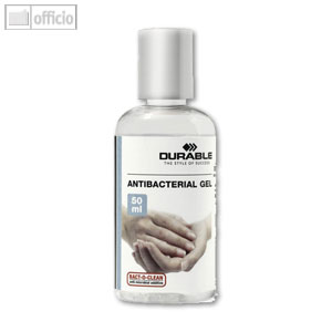 Durable ANTIBACTERIAL HANDGEL, antibakterielle Wirkung, 20 Flaschen/50ml, 586919