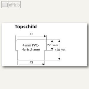 visupro Topschild für Kundenstopper DIN A0, PVC weiß, Z-KS-TS-A0