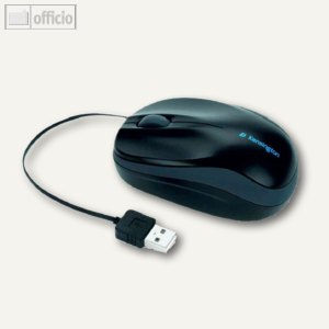 Kensington ProFit optische Notebook Maus mit Kabeleinzug, schwarz, K72339EU