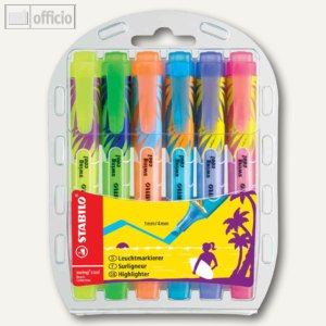 Stabilo Textmarker swing cool Beach, farbig sortiert, 6er-PET-Etui, 275/6-04