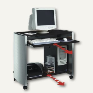 Durable Computertisch Design Line, H820xB985xT440mm, silber/anthrazit, 3190125