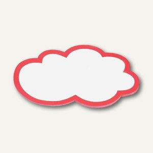 Magnetoplan Moderationskarten Wolken klein, 420 x 250 mm, weiß/rot, 111152003