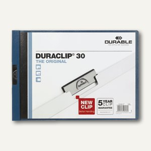 Durable Klemmmappe DURACLIP, DIN A4, Querformat, dunkelblau, 2246-07