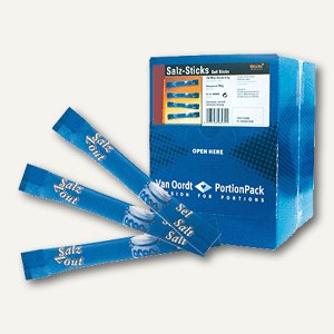 Hellma Salz-Sticks, 750 Portionen à 1 g/Karton, 40048430