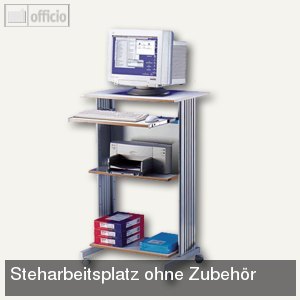 Dataflex PC-Steharbeitsplatz, feste Höhe, lichtgrau, 85.890