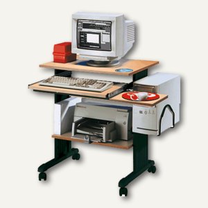 Dataflex PC-Arbeitsplatz 700, fest, schwarz/buche, 85.643