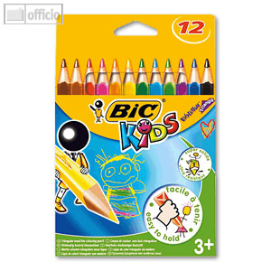 BIC Kids Dreikantbuntstifte Triangle, sortiert, 12 Stück  829735