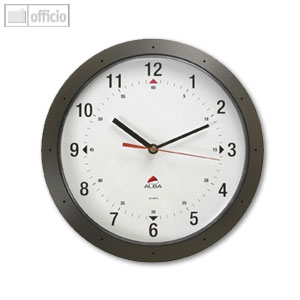 Alba Funkwanduhr WATCH TIME, Ø 30 cm, schwarz, HORTIME N