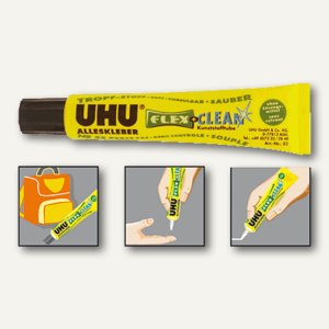 UHU Alleskleber flex + clean Kunststofftube, Inhalt 20g, 82