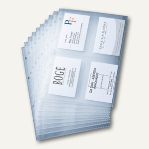 Sigel Ersatzhüllen für 80 Visitenkarten, DIN A5, transparent, SO133