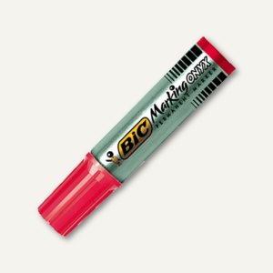BIC Permanentmarker Onyx 1482, rot, Rundspitze 1, 5 mm, Metallschaft, 841822